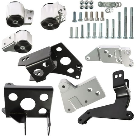 Genrics K-Series Aluminum Engine Swap Mount Bracket Kit Replacement for Civic EK 1996-2000 K20 K24