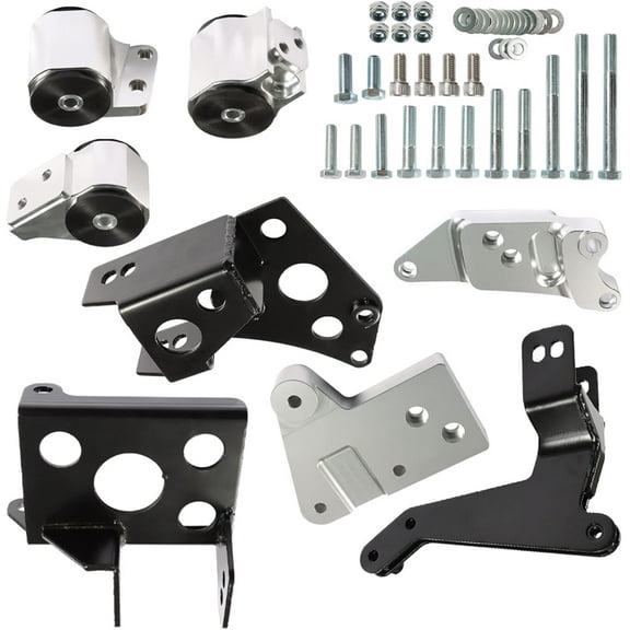 Genrics K-Series Aluminum Engine Swap Mount Bracket Kit Replacement for Civic EK 1996-2000 K20 K24