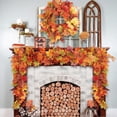 thumbnail image 3 of Musbetu Guirlande de Feuilles d'Érable Artificielles 100/175 cm Résistante aux UV Automne Halloween Action de Grâce Récolte Festival Manteau d'Automne Porche Décoration Intérieure Extérieure, 3 of 7