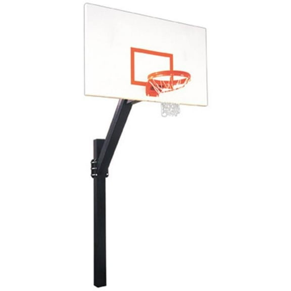 Legend Excel Steel In Ground Fixed Height Basketball System, Maroon