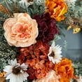 thumbnail image 5 of Flower Wreath *1 Elegant Large Artificial Flower Wreath with Red Roses Beige/ /Orange/ & Daisies All Season Door Decoration for Front Door Christmas, 5 of 9