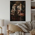thumbnail image 2 of Designart "Thai Elephants Asian Painting VIII" Asian Print on Natural Pine Wood, 2 of 5