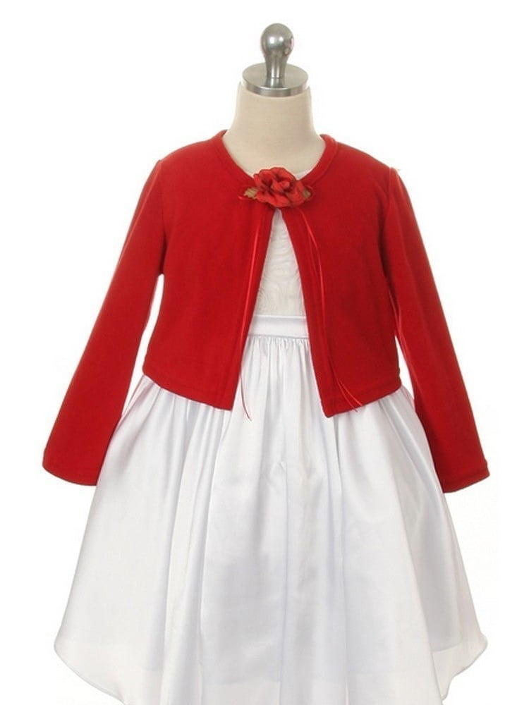 kids red cardigan
