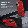 thumbnail image 4 of for Samsung Galaxy A25 5G Hybrid Case with Magnetic Ring Multi-Angle Stand, for Women Men [Excellent Grip Feeling] Drop Protective Case Cover for Samsung Galaxy A25 5G - Red, 4 of 9