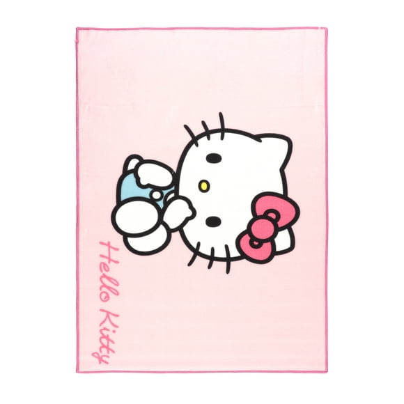 Hello Kitty Licence Kids Low Pile Pink, Accent Room Rug 39x54, Ideal for bedroom and Play area