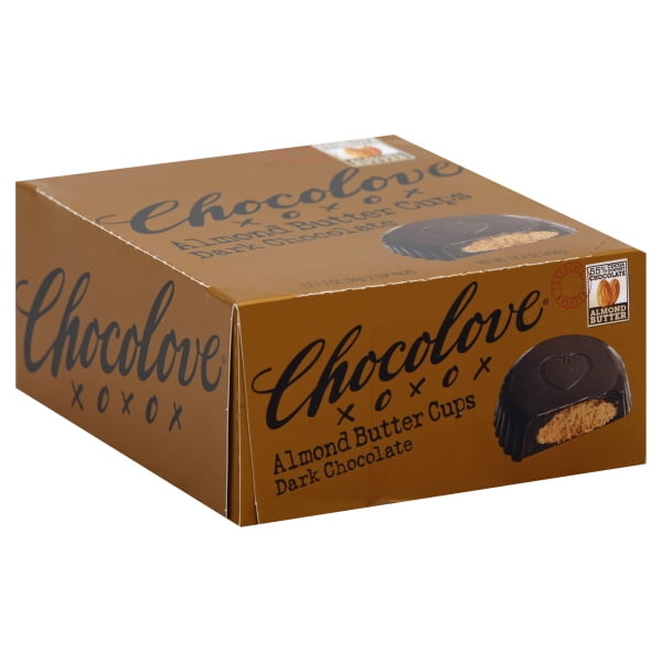 Chocolove Almond Butter Cups Dark Chocolate 12 2 Cup Packs 1 2 oz 34 g