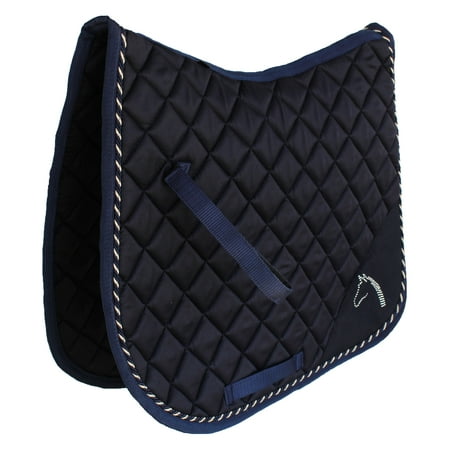 Horse English Quilted All-Purpose Trail Riding Saddle Pad Tack Navy