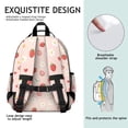 thumbnail image 5 of Strawberry and Slice Pink Pattern Cute School Backpack Bag for School with Padded Back and Adjustable Shoulder Straps 15.25"x11.5"x5.25", 5 of 5