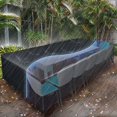 thumbnail image 3 of Funda para muebles de jardín 170x110x75cm Negro 420D Oxford Resistente al desgarro para anti-UV Impermeable con hebilla de bloqueo Diferentes tamaños Funda para muebles rectangular,, 3 of 5