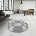 thumbnail image 4 of Ahgly Company Machine Washable Indoor Square Transitional Platinum Silver Gray Area Rugs, 8' Square, 4 of 7