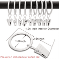 thumbnail image 4 of 40 PCS Curtain Rings with Clips, Drapery Clips with Rings, Drapes Rings 1.26 in Interior Diameter, 4 of 7
