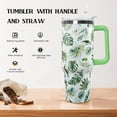 thumbnail image 3 of 40 oz Green Plant Tumbler Insulated Stainless Tumbler,Tropical Plant Travel Coffee Cup Water Botter, Plant Lovers Gifts for Gardeners Plant Lady Women Friends, 3 of 6