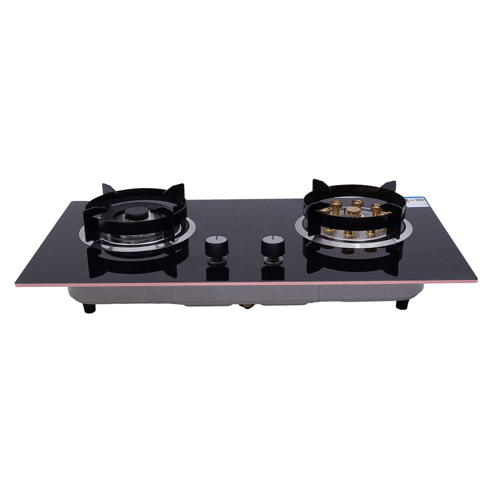 Modern Black 2 Grade Gas Stove Press-rotation Ignition Can Be Used in Home Kitchens, Homestays, And Other Places