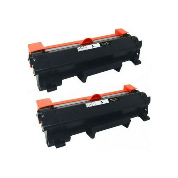 2 pack Compatible TN760 toner cartridge - jumbo capacity black