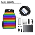 thumbnail image 5 of Ratiio Colorful Glitter Rainbow Print Backpack with Padded 15-inch Laptop Sleeve- Spacious and Durable Daypack for Work and Travel, 5 of 6
