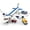 Blue, variant on City-Airport Cargo-Plane Building Block Set,Working-Car,Luggage-Tray,Movable-Stairs toys Compatible with major brands(383PCS)