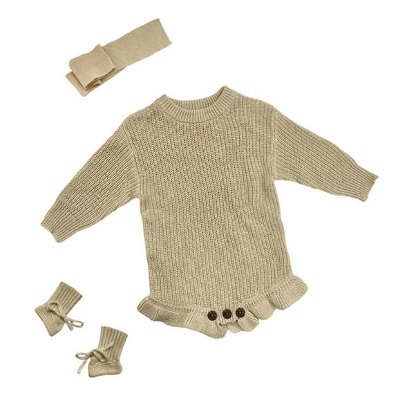 REDARER Hand Embroidered Baby Knitted Jumpsuit Autumn and Winter Baby Sweater for Boys and Girls Cute Crawling,Kids Clothing,Size: