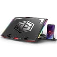 thumbnail image 2 of MeFee RGB Laptop Cooling Pad for 15.6-21 Inch Professional Gaming Laptop Cooler with 6 Quiet Fans and Button Control, Pure Metal Panel Portable Cooler, 2 of 4
