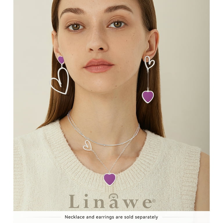 S925 Sterling Silver Double Layer Heart Choker Necklace With Birthstone Charm - Adjustable 13.5" & 15" Chains For Women