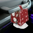 thumbnail image 7 of POLERO Square Tissue Box Cover, Christmas Decoration Waterproof Pu Leather Car Tissue Holder with Metal Button Cartoon Snowman Napkin Holder Organizer for Bathroom, Bedroom, Hotel Desk, 7 of 7