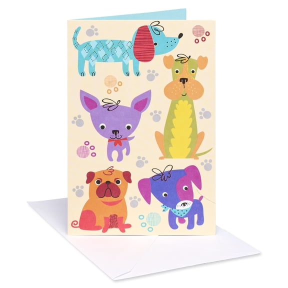 American Greetings Blank Thinking of You Card for Friend (Cheerful Pups)