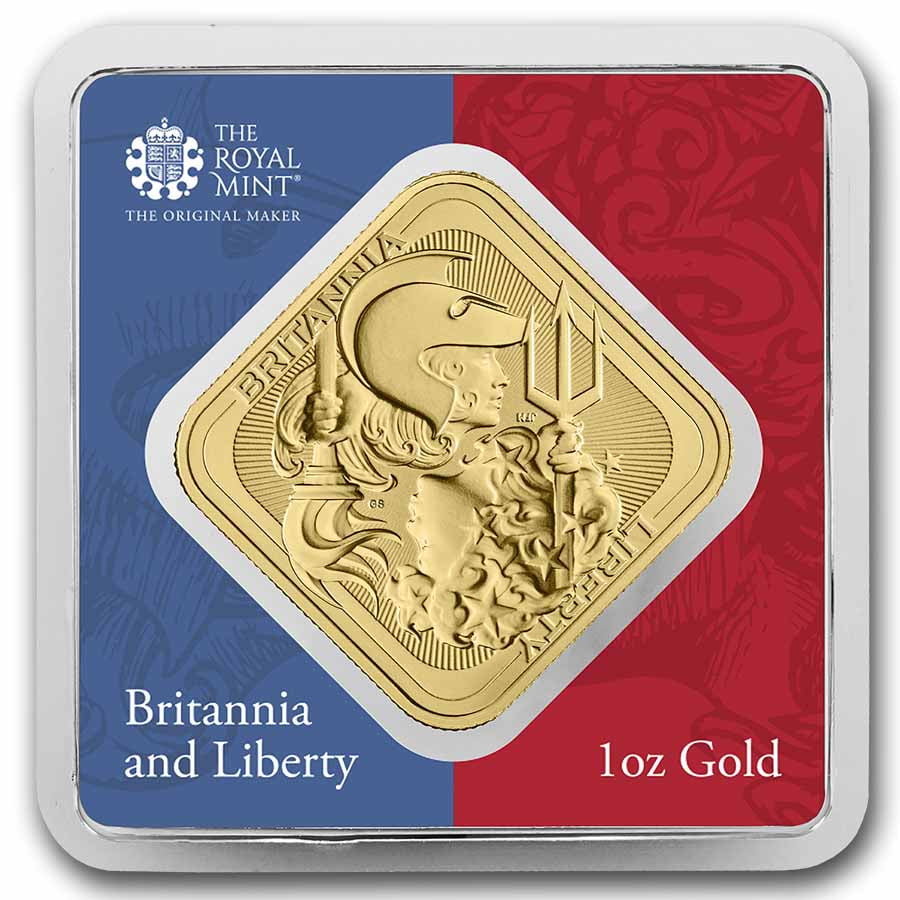 1 oz Gold Bar - The Royal Mint Britannia & Liberty