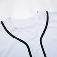 thumbnail image 2 of YONGHS Mens Baseball Jersey Shirts Sports Uniform Softball Tops Undershirt Hipster Hip Hop T Shirt White XXL, 2 of 4