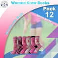 thumbnail image 3 of Yacht & Smith Pink Ribbon Breast Cancer Awareness Ankle/Crew Socks for Women (Assorted Crew C, 9-11), 3 of 7