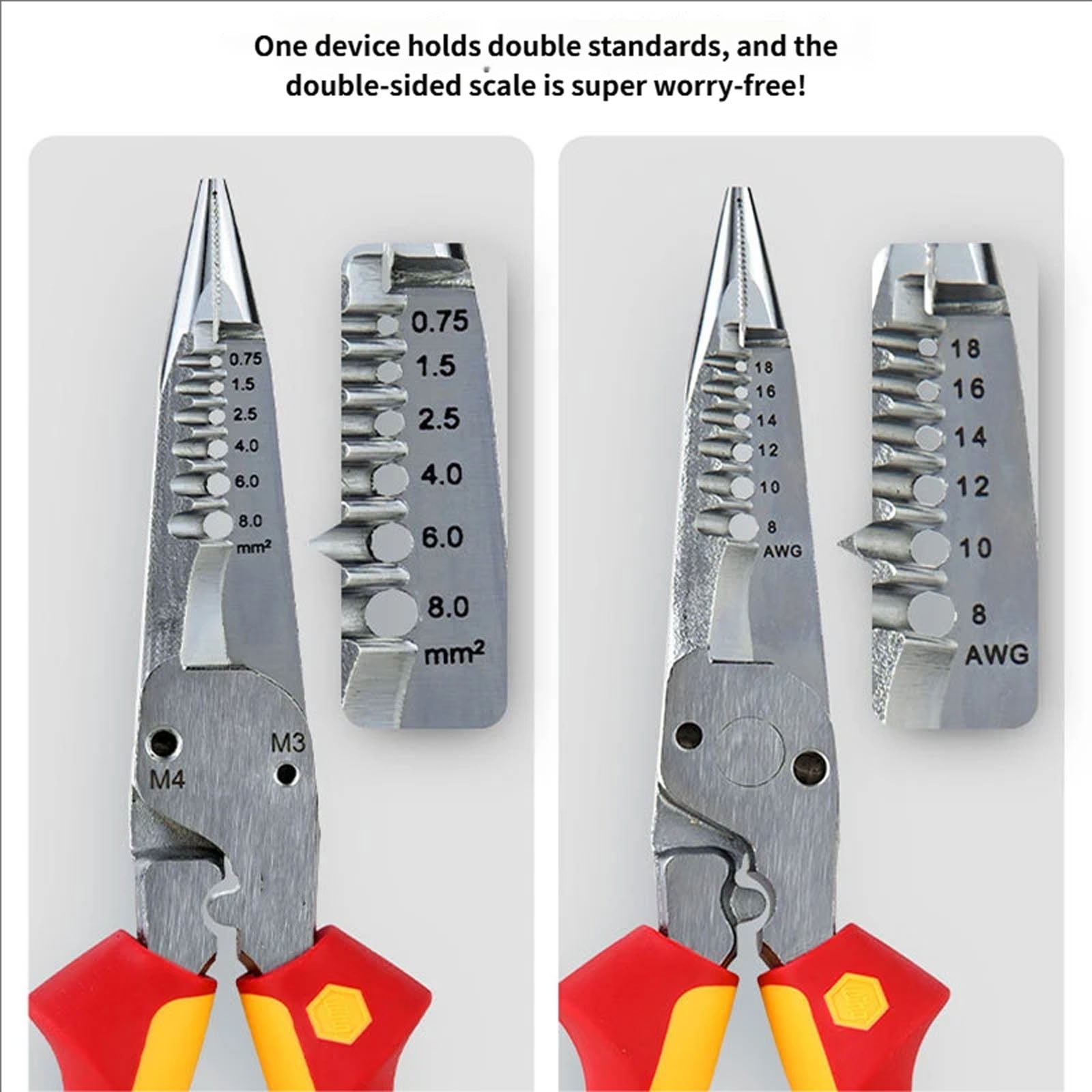 Multifunctional Electrician Wire Stripper Crimper Tool Suitable for Peeling Networking Cabling Wire Stripper