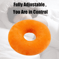 thumbnail image 4 of Numjaw Ear Piercing Pillow, 9" O-Shaped Pillow with Ear Holes, Doughnut Pillow for Ear Piercing, Side Sleepers, Relieve Ear Pain, Ear Inflammation (Orange), 4 of 7