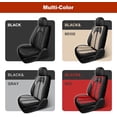 thumbnail image 4 of LAONNVIR Car Seat Covers Full Set Fit for Kia Spectra 2002-2009 Full Set Leather Seat Cushion Airbag Compatible Automative Seat Cover Protector Black&Gray,FullSet(5Seat), 4 of 9
