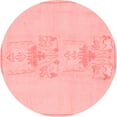 thumbnail image 1 of Ahgly Company Indoor Round Abstract Red Modern Area Rugs, 8' Round, 1 of 4