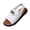 White, variant on Beige Ladies Casual Metal Sandals Fish Mouth Thick Sole Fly Woven Summer Comfortable Pu Outdoor Shoes