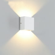 MesaSe Modern LED Wall Sconce Lighting Fixture Lamps 6W Warm White/White 3000K Up and Down Indoor Plaster Wall Lamps for Living Room Bedroom Hallway Home Room Decor