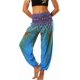thumbnail image 2 of Pantalones Boho para mujer Harem Cintura fruncida Yoga Hippie Palazzo Pantalones de playa de verano talla única ER, 2 of 5