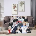 thumbnail image 4 of ZB1 Ricky Blanket Soft and Comfortable Warm Fleece Throw Blankets Decoration Gift for Decor Room Dormitory Picnic Yoga Sofa Camping Travel All Season, 4 of 6