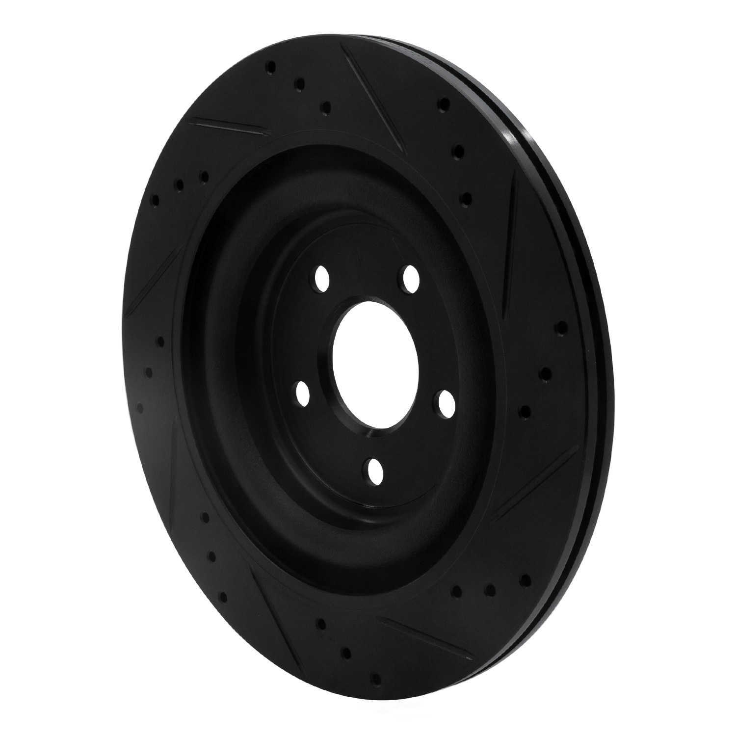 Dynamic Friction Company 633-20018L DFC Brake Rotor - Drilled And Slotted - Black