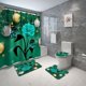 thumbnail image 2 of Juego de alfombrillas de baño con flores navideñas, cuatro alfombrillas combinadas, 2 of 4