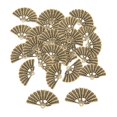 thumbnail image 1 of 50 piezas de abalorios Vintage en , colgantes semicircures para manualidades DIY, horquil, , colr, fabricación Bronce antiguo Macarena Encantos en forma de abanico, 1 of 7