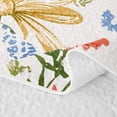 thumbnail image 5 of Homewish Vintage Floral Bow Twin Quilt Set For Women,Red Blue Yellow Retro Twin Coverlet Set,2 Pieces, 5 of 7