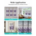 thumbnail image 6 of Window Privacy Film Spring Lavender Stained Glass Window Film Decorative Sun Block Window Cover Botanical Purple Floral Vintage Wood Grain Window Clings Static Sticker for Bathroom 17.7"x39.3", 6 of 6