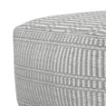 thumbnail image 5 of Simpli Home Safford 20 inch Wide Boho Outdoor/Indoor Square Pouf in Grey/White Recycled Polyester, Assembled, 5 of 9
