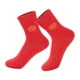thumbnail image 3 of 1 par de calcetines rojos Fu decorativos, cómodos, cálidos, suaves, más gruesos, transpirables, cómodos, calcetín informal para fútbol, pantalones de Mujeres Hugo Calcetines Adultos, 3 of 10