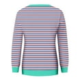 thumbnail image 5 of CLOISE Sweatshirts for Women Plus Size Striped Color Block Pullover Sweatshirts Crew Neck Long Sleeve Hoodies Shirts Green Basic Tops Fall Comfy Preppy Outfits 5XL, 5 of 5