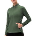 thumbnail image 1 of Women Sport Jacket Turtleneck Slim Fit Full Zip Pockets Quick Dry Outdoor Running Track Jackets, 1 of 8