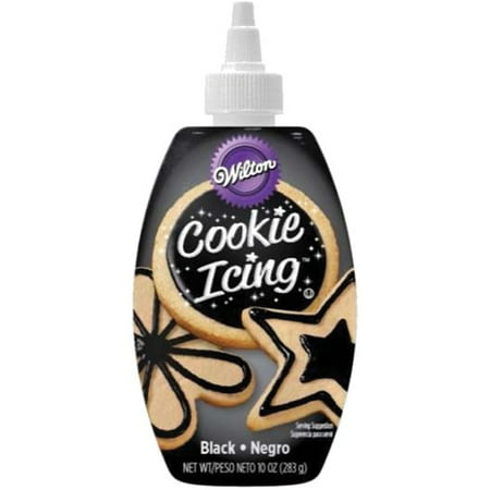 Wilton Black Cookie Icing, 9oz (Best Royal Icing For Decorating Sugar Cookies)