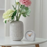 La Crosse Technology 4-Inch Quartz Battery Art Deco Cement Indoor Tabletop Clock, Open Faced Dial