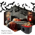 thumbnail image 4 of Gothic Cat Bed for Indoor Cats or Pets, Foldable as Halloween Cat House with Soft Cushion for Goth Cat, Gothic Cat House, Coffin Shape Cat Cave, Black and Red Color, 4 of 9