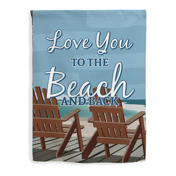 ThisWear Beach Home Decor Love You to The Beach and Back Beach House Flag Vertical House Flag Multi