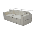 thumbnail image 2 of Newest Full foam compression sofa, Modern Teddy Velvet Sofa,2-3 Seat Mid Century Indoor Couch, Exquisite Upholstered Loveseat for Living Room,Bedroom,Apartment, 2 of 8